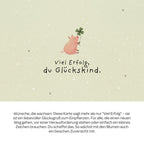 Grußkarte - Viel Erfolg, du Glückskind!