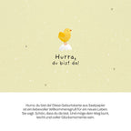 Grußkarte - Hurra, du bist da!